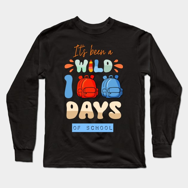 Colorful 100th Day Of School Long Sleeve T-Shirt by Yourfavshop600